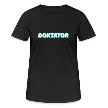 DOKTATOR - Frauen T-Shirt atmungsaktiv - Schwarz - Vorne - AI Model Female 172 light (172cm)