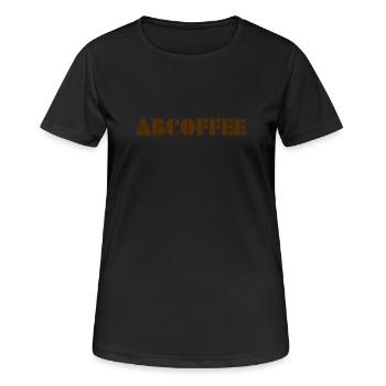 Alphabet du café - T-shirt respirant Femme - noir - Devant - AI Model Female 172 light (172cm)