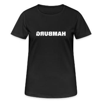 Hambourg - T-shirt respirant Femme - noir - Devant - AI Model Female 172 light (172cm)