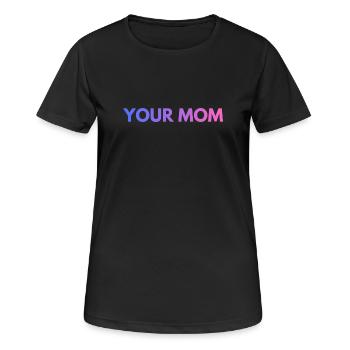 DEINE MUTTER SCHREIBT LILA - Frauen T-Shirt atmungsaktiv - Schwarz - Vorne - AI Model Female 172 light (172cm)