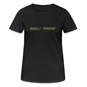 Bull****proof - Women's Breathable T-Shirt - black - Front - AI Model Female 172 light (172cm)