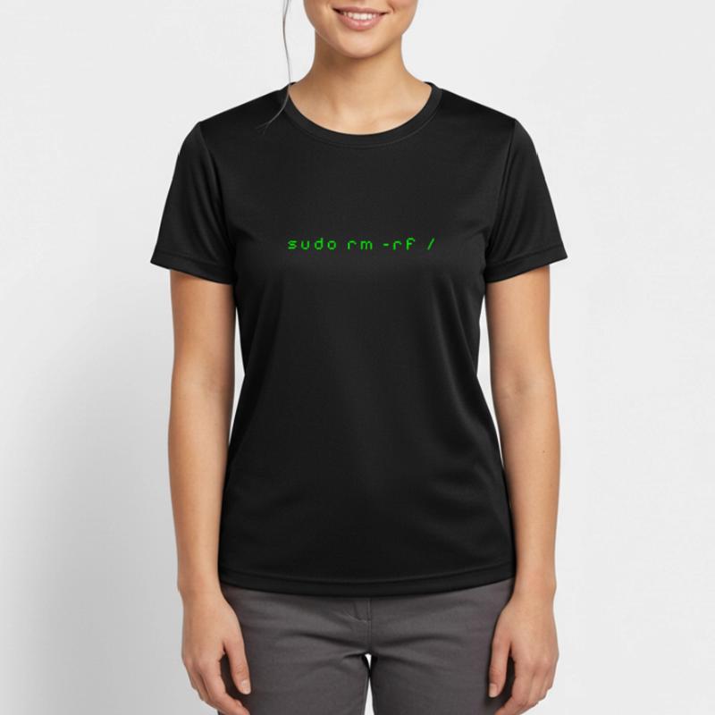 Linux rm-rf T-Shirt - Admin Sys & Dev Order Women's Breathable T-Shirt