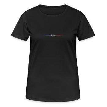 drapeau français - T-shirt respirant Femme - noir - Devant - AI Model Female 172 light (172cm)