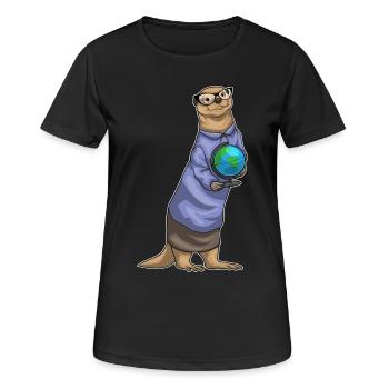 École d’enseignants Otter Story - T-shirt respirant Femme - noir - Devant - AI Model Female 172 light (172cm)