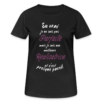 je suis la meilleure Réalisatrice - T-shirt respirant Femme - noir - Devant - AI Model Female 172 light (172cm)