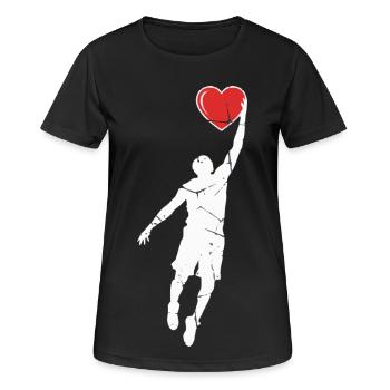 Heart Dunk - Women's Breathable T-Shirt - black - Front - AI Model Female 172 light (172cm)