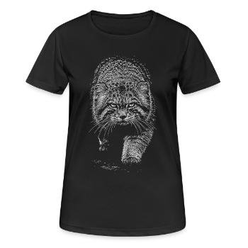 Manul - T-shirt respirant Femme - noir - Devant - AI Model Female 172 light (172cm)