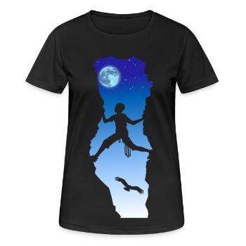 Night Climbing - Women's Breathable T-Shirt - black - Front - AI Model Female 172 light (172cm)