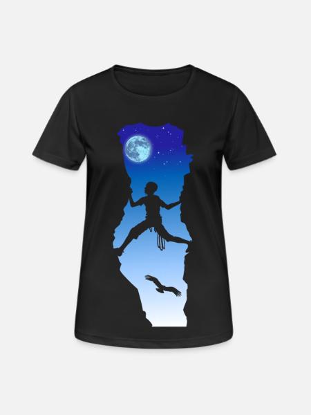 Escalade de nuit - T-shirt respirant Femme - noir
