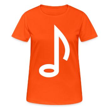 Symbole de la note - T-shirt respirant Femme - orange néon - Devant - AI Model Female 172 dark (172cm)