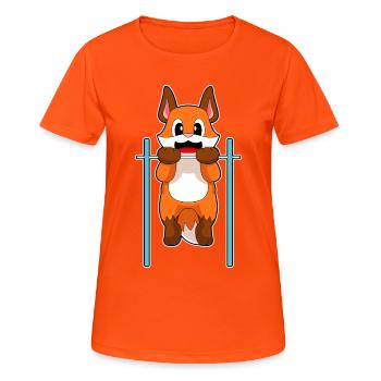 Fox Bodybuilder Pull-ups Bodybuilding - Women's Breathable T-Shirt - neon orange - Front - AI Model Female 172 dark (172cm)