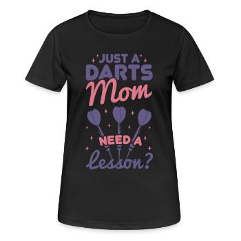 Darts player mother - Women's Breathable T-Shirt - black - Front - AI Model Female 172 light (172cm)