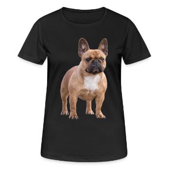 Bouledogue français - T-shirt respirant Femme - noir - Devant - AI Model Female 172 light (172cm)