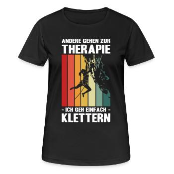Bouldering Gifts Climbing Climber Boulderer - Women's Breathable T-Shirt - black - Front - AI Model Female 172 light (172cm)