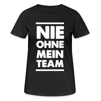 Mon équipe - T-shirt respirant Femme - noir - Devant - AI Model Female 172 light (172cm)