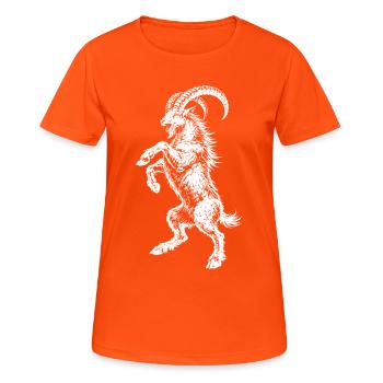 ChumziG - Frauen T-Shirt atmungsaktiv - Neonorange - Vorne - AI Model Female 172 dark (172cm)