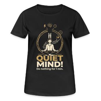 Quiet Mind - Women's Breathable T-Shirt - black - Front - AI Model Female 172 light (172cm)