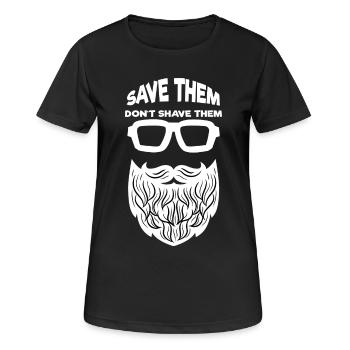 Coiffure de barbe Barbe Rasage de barbe Déclaration de croissance de la barbe - T-shirt respirant Femme - noir - Devant - AI Model Female 172 light (172cm)