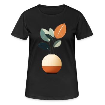 Minimalist Flowers - Women's Breathable T-Shirt - black - Front - AI Model Female 172 light (172cm)