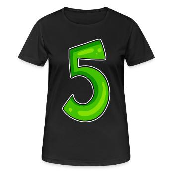 Number 5 Number Green - Women's Breathable T-Shirt - black - Front - AI Model Female 172 light (172cm)
