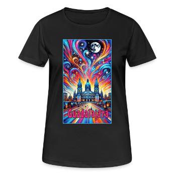 Guadalajara Mexico colorful design - Women's Breathable T-Shirt - black - Front - AI Model Female 172 light (172cm)