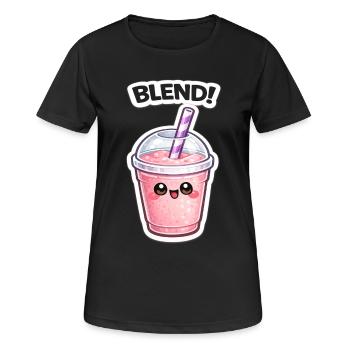 Mélange de tasses de smoothies Kawaii - T-shirt respirant Femme - noir - Devant - AI Model Female 172 light (172cm)