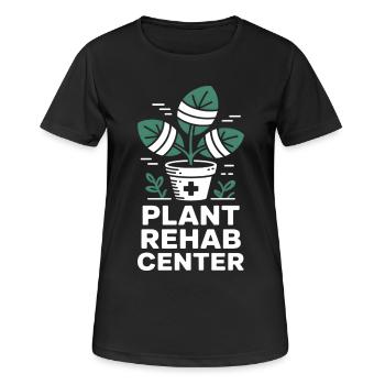 Plant Rehab Center Pflanzenretter Pfnaze - Frauen T-Shirt atmungsaktiv - Schwarz - Vorne - AI Model Female 172 light (172cm)