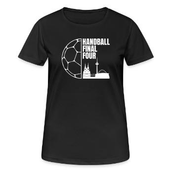 Handball Final Four Skyline - Frauen T-Shirt atmungsaktiv - Schwarz - Vorne - AI Model Female 172 light (172cm)