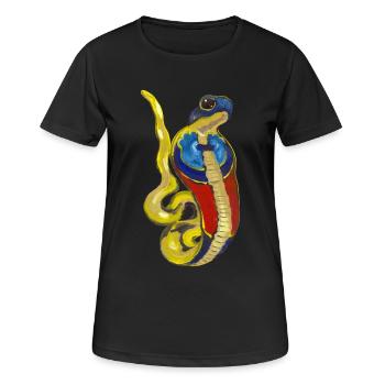 Cobra, divinité de l’Égypte ancienne - T-shirt respirant Femme - noir - Devant - AI Model Female 172 light (172cm)