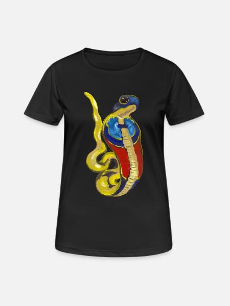 Kobra Altägypten Gottheit - Frauen T-Shirt atmungsaktiv - Schwarz