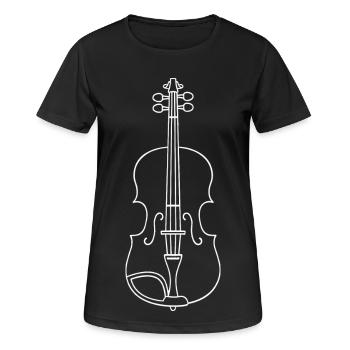 Fiddle Sketch - Women's Breathable T-Shirt - black - Front - AI Model Female 172 light (172cm)