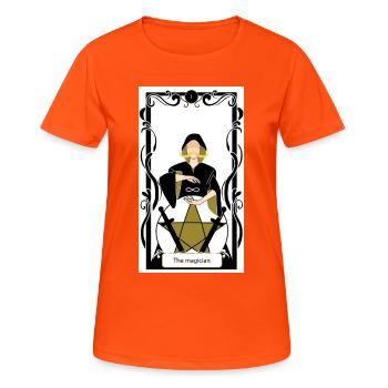 Le magicien  - T-shirt respirant Femme - orange néon - Devant - AI Model Female 172 dark (172cm)