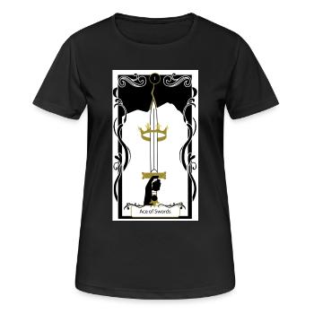 Ace of Swords - Women's Breathable T-Shirt - black - Front - AI Model Female 172 light (172cm)