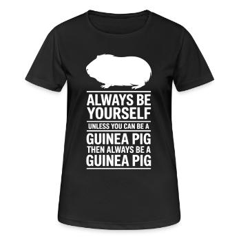 Expressions du cochon d’Inde Cadeau du cochon d’Inde - T-shirt respirant Femme - noir - Devant - AI Model Female 172 light (172cm)