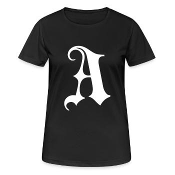 Gothic Monogram A Script - Women's Breathable T-Shirt - black - Front - AI Model Female 172 light (172cm)