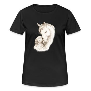 Gentle Souls - Women's Breathable T-Shirt - black - Front - AI Model Female 172 light (172cm)