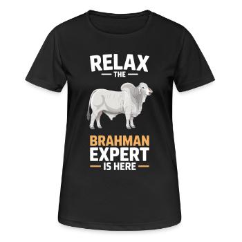 Brahman Cattle Cows Gifts - Women's Breathable T-Shirt - black - Front - AI Model Female 172 light (172cm)