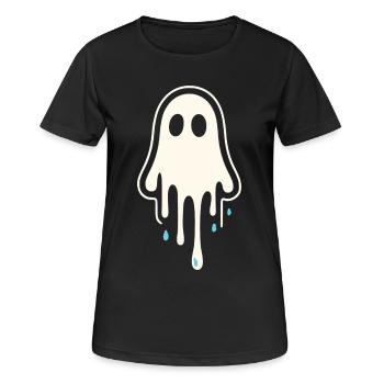 Melting Ghost Art - Women's Breathable T-Shirt - black - Front - AI Model Female 172 light (172cm)
