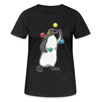Jongleur pingouin jongleur jongleur - T-shirt respirant Femme - noir - Devant - AI Model Female 172 light (172cm)