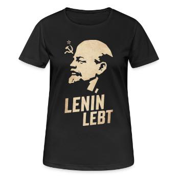 Lénine est vivant - T-shirt respirant Femme - noir - Devant - AI Model Female 172 light (172cm)