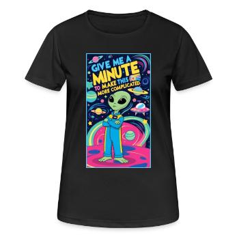 Donnez-moi une minute pour compliquer les choses - T-shirt respirant Femme - noir - Devant - AI Model Female 172 light (172cm)