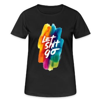 Lâche-le - T-shirt respirant Femme - noir - Devant - AI Model Female 172 light (172cm)