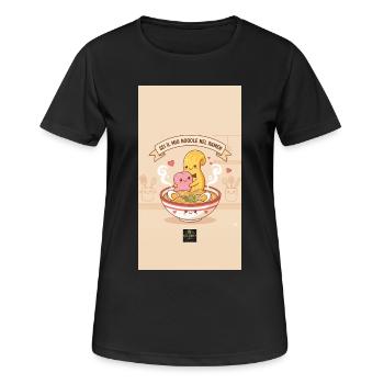 Leckere Threads Ramen - Frauen T-Shirt atmungsaktiv - Schwarz - Vorne - AI Model Female 172 light (172cm)