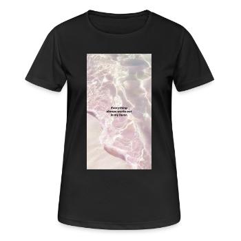 Graphique d’affirmation de manifestation - T-shirt respirant Femme - noir - Devant - AI Model Female 172 light (172cm)