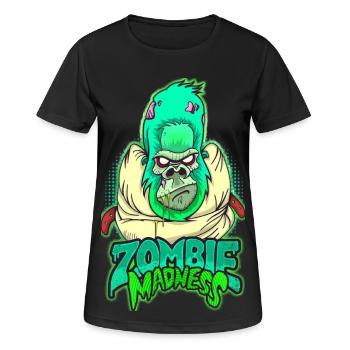 Zombie Gorilla - T-shirt respirant Femme - noir - Devant - AI Model Female 172 light (172cm)