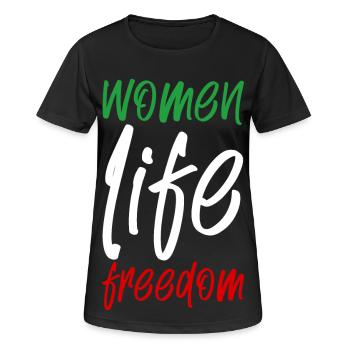 Liberté de vie des femmes - T-shirt respirant Femme - noir - Devant - AI Model Female 172 light (172cm)