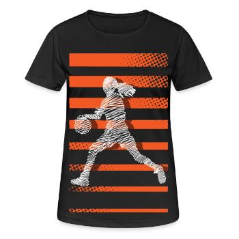 Basketball féminin Basketball féminin - T-shirt respirant Femme - noir - Devant - AI Model Female 172 light (172cm)