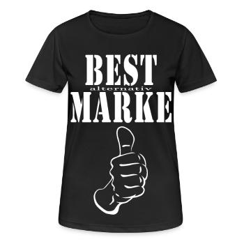 MEILLEURE alternative BRAND pouce levé - T-shirt respirant Femme - noir - Devant - AI Model Female 172 light (172cm)