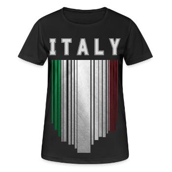 Flagge Italiens, italienischer Stolz - Frauen T-Shirt atmungsaktiv - Schwarz - Vorne - AI Model Female 172 light (172cm)