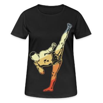Kickboxer Vintage Look - T-shirt respirant Femme - noir - Devant - AI Model Female 172 light (172cm)